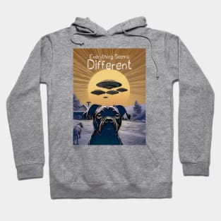 UFOs: Everything Seems Different.  Dog Thinks UFOs Are Real Hoodie